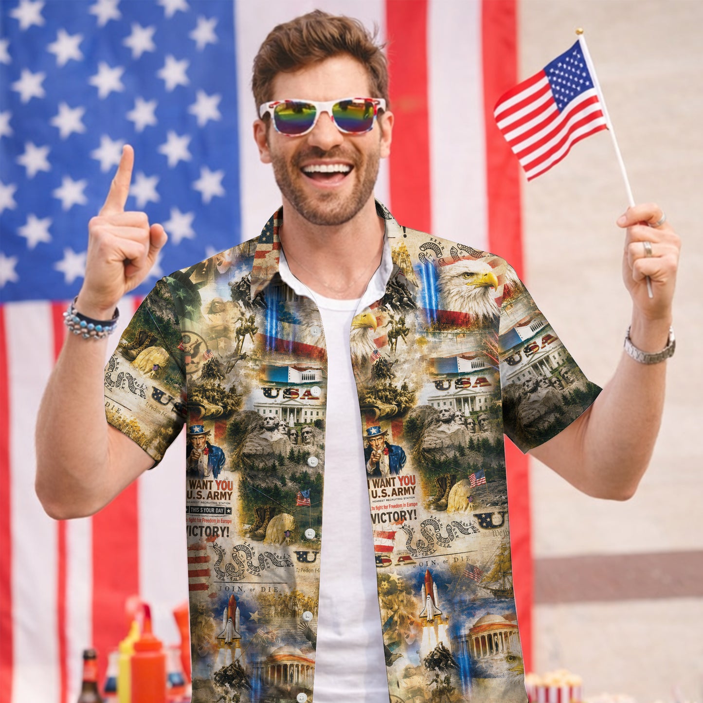 America's 250th Anniversary - USA Hawaiian Shirt
