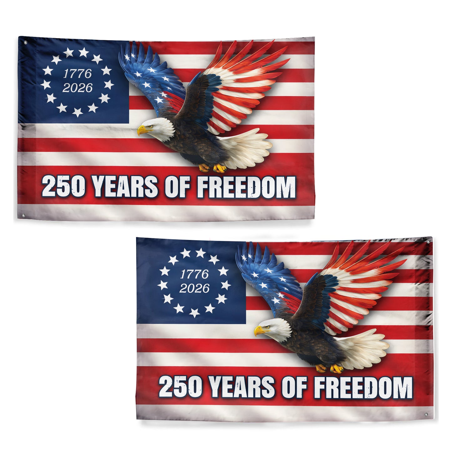 250 Years of Freedom Flag – USA 1776-2026 Eagle & Stars and Stripes Design