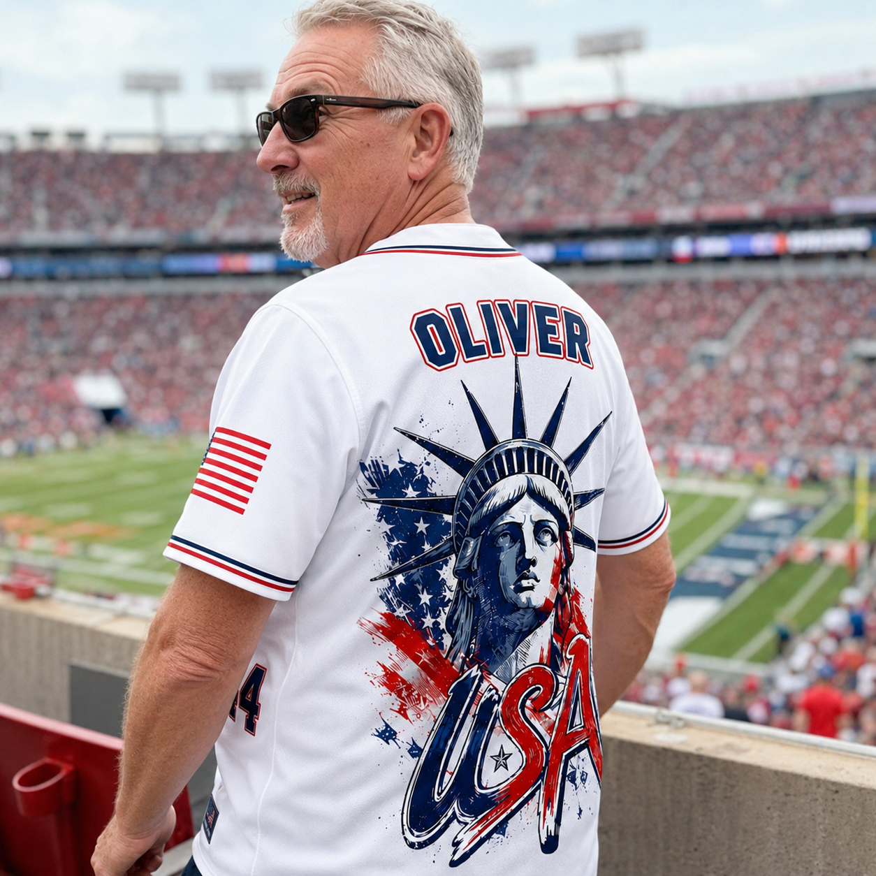 Personalized Liberty Statue Baseball Jersey - Patriotic USA Shirt