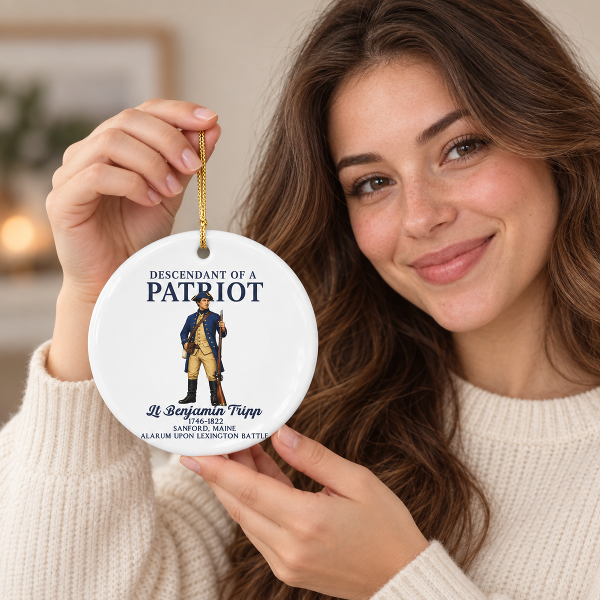 Personalized Descendant of a Patriot - Patriotic USA Decor