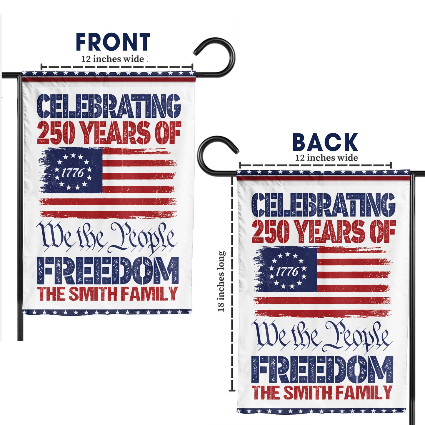 Personalized Celebrate Our America 250th Anniversary United States Flag
