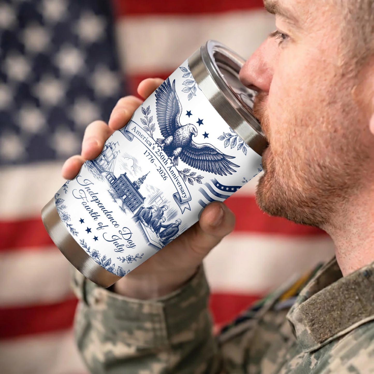 Patriotic Semiquincentennial 1776-2026 Tumbler - 250 Years Anniversary 20oz Tumbler