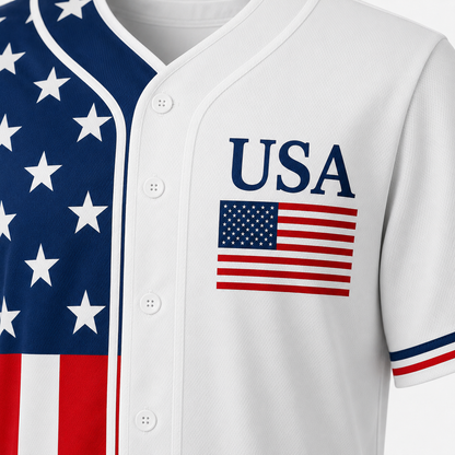 Unisex USA Flag - USA 250th Anniversary Baseball Jersey