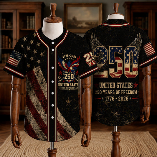 The Patriotic Eagle Vintage 1776-2026 - USA 250th Anniversary Baseball Jersey