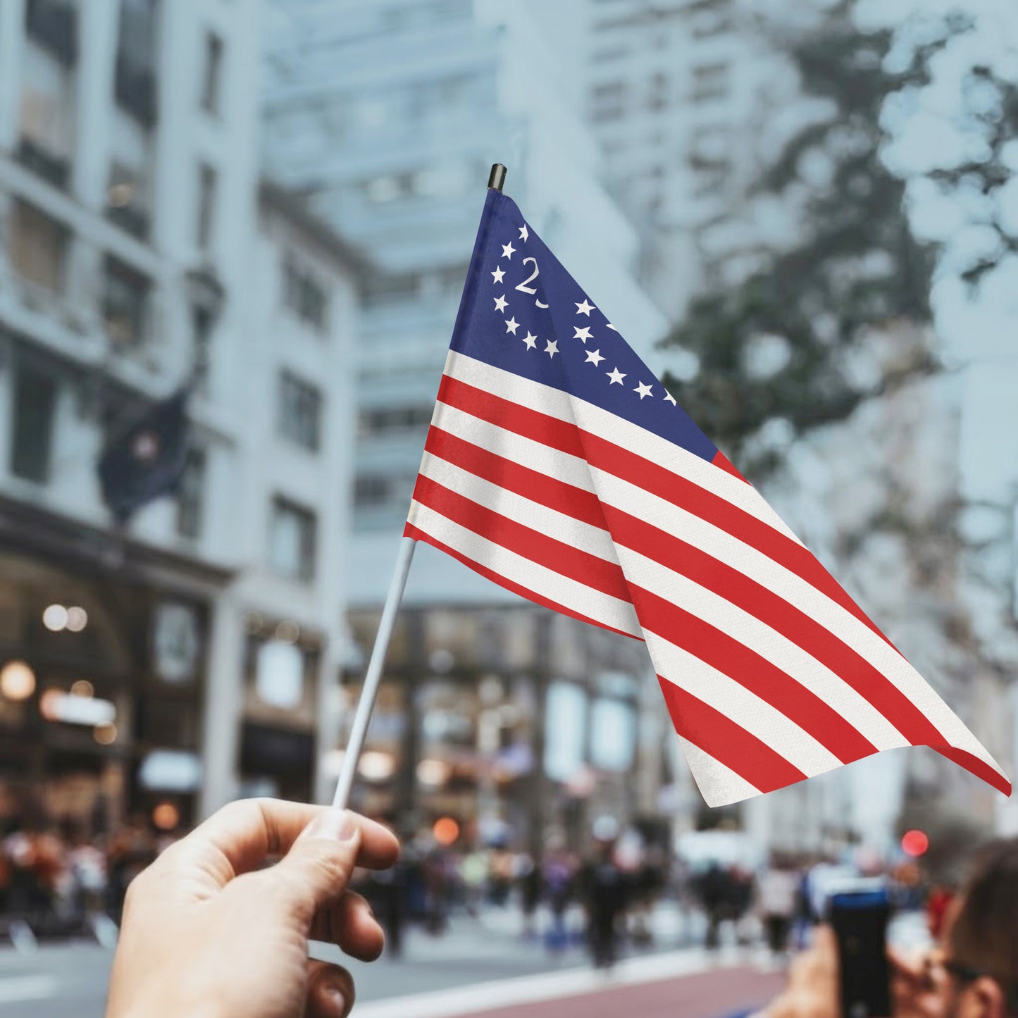 America's 250th Anniversary Handheld Flag - Betsy Ross Flag