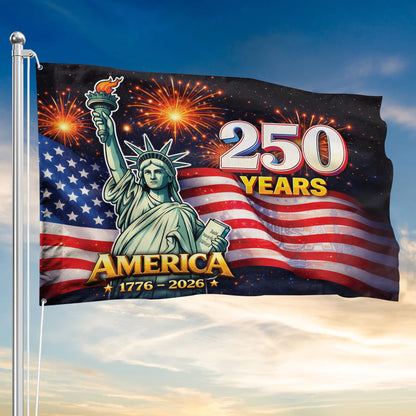 250th Anniversary Flag, America 250 Years 1776-2026 Patriotic Statue of Liberty