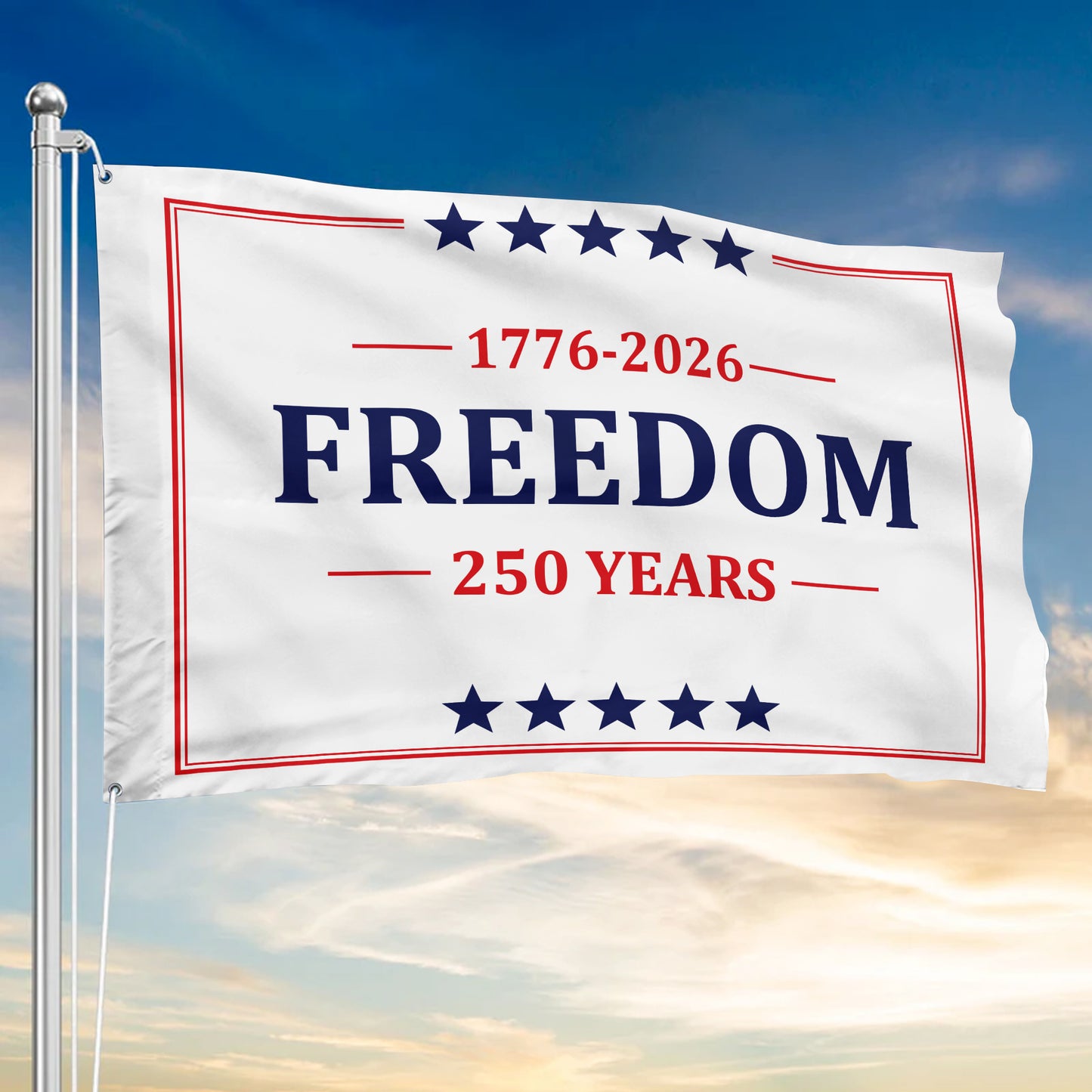Freedom 250 Years 1776-2026 - USA 250th Anniversary Outdoor Flag