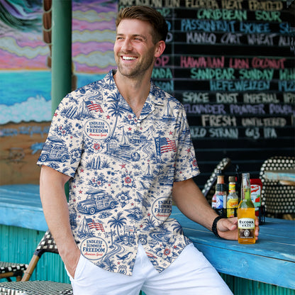 Route 66 Coastal Highway Vintage Hawaiian Shirt - Unisex Aloha Shirt