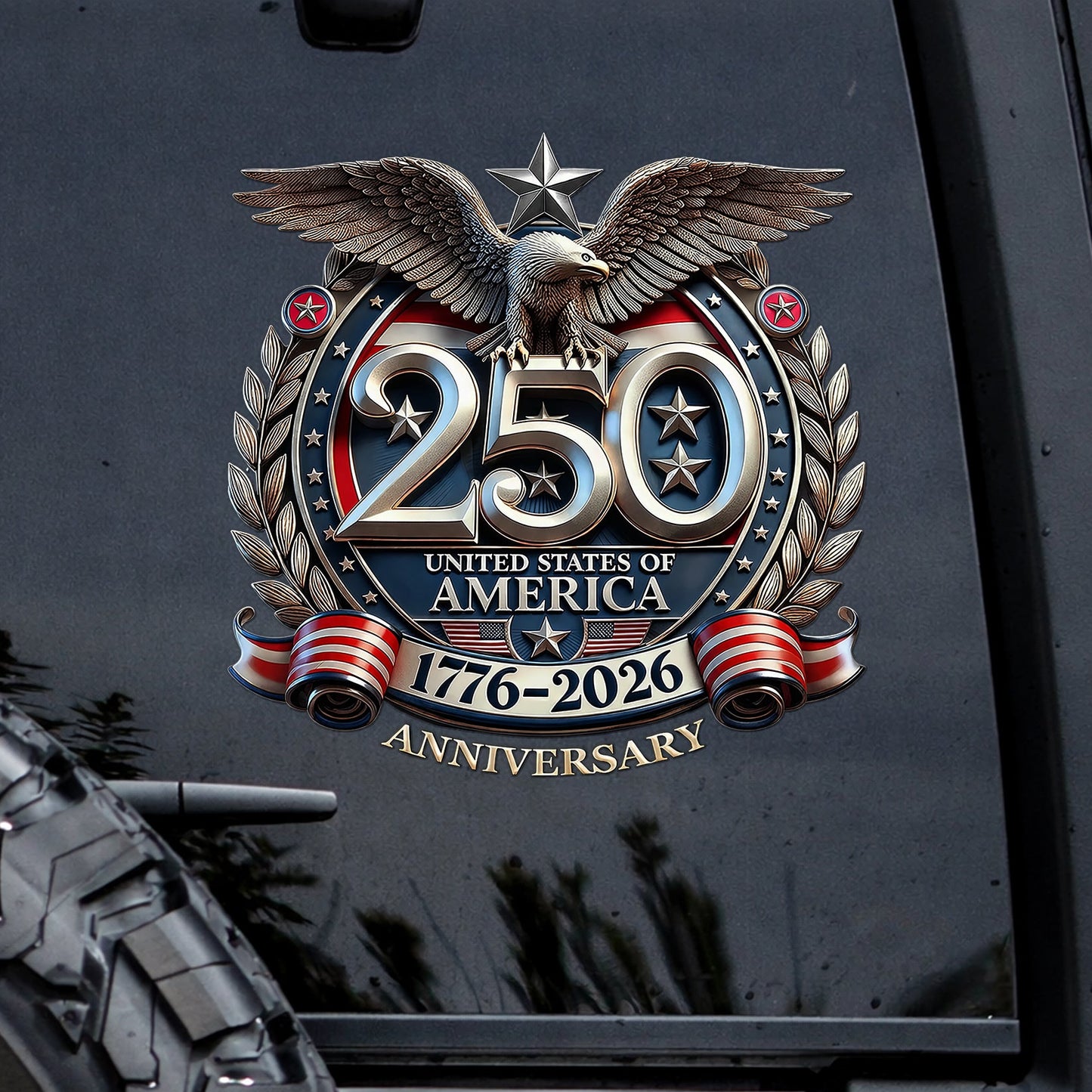 🔥 LIMITED TIME OFFER - USA 250th Anniversary High Quality UV DTF 3D Decal