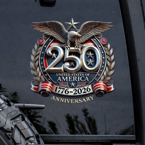 🔥 LIMITED TIME OFFER -  Freedom Eagle Patriotic USA Flag High Quality UV DTF 3D Decal