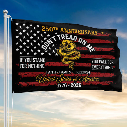 250th Anniversary American Flag Don’t Tread on Me Patriotic Flag 1776-2026