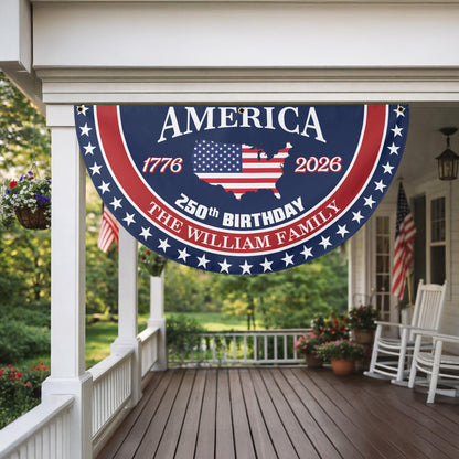 Personalized America 250th Anniversary Flag – Patriotic USA Flag 1776-2026 Custom Family