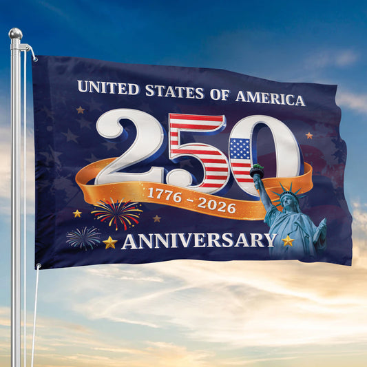 United States Of America 250th Anniversary Flag, Patriotic 1776 2026 Decor