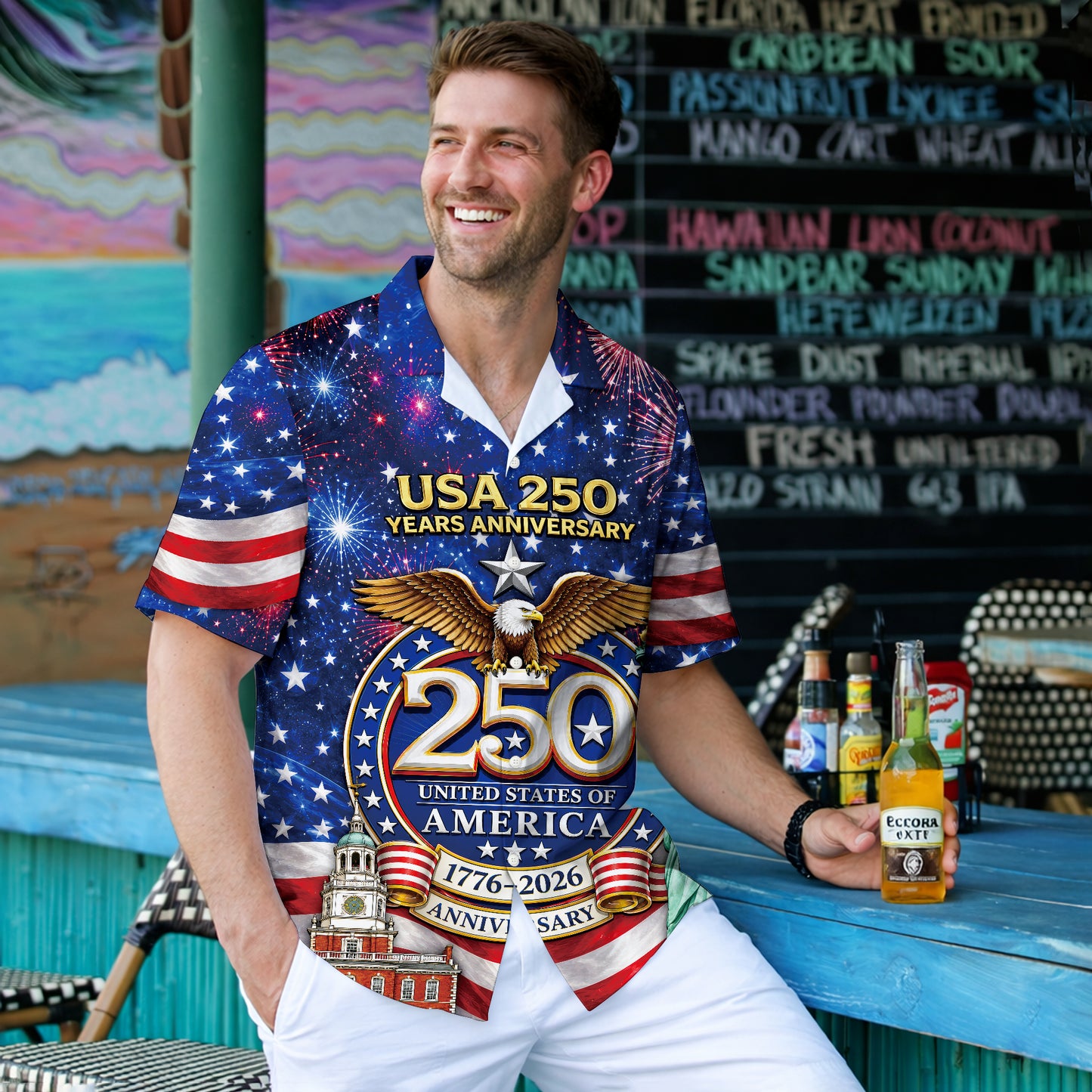The Patriotic Celebration - USA 250th Anniversary Hawaiian Shirt