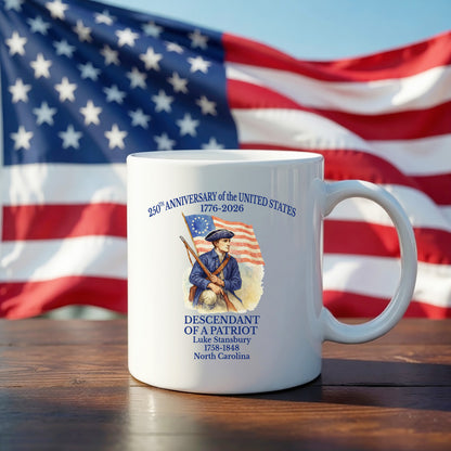 Personalized Descendant of a Patriot American Revolution Mug