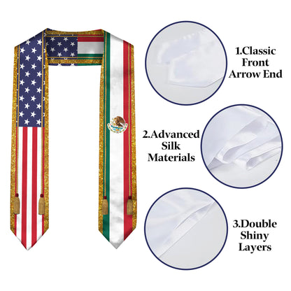 Custom Flag Nations Graduation Stoles