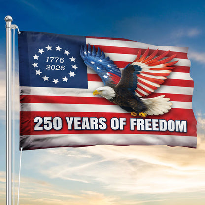 250 Years of Freedom Flag – USA 1776-2026 Eagle & Stars and Stripes Design