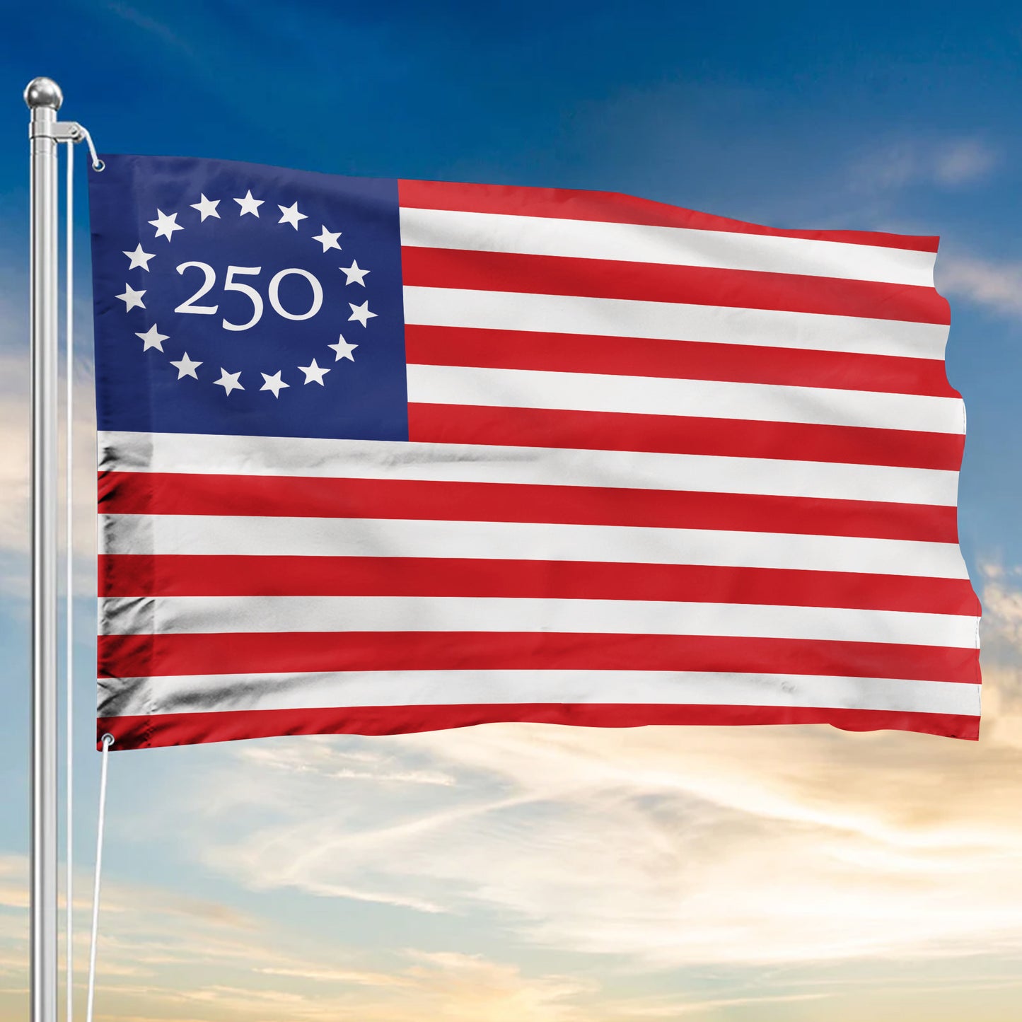 250th Anniversary American Flag, Betsy Ross 250 Patriotic USA