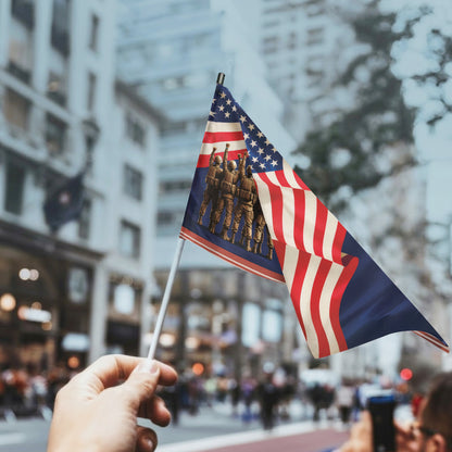 250th Anniversary Handheld Flag – USA Flag Design for Celebrations (1776-2026)
