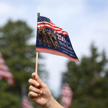 250th Anniversary Handheld Flag – USA Flag Design for Celebrations (1776-2026)