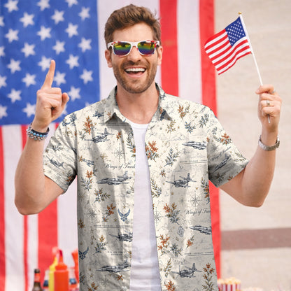 Wings of Freedom US Air Force Hawaiian Shirt - Military Top