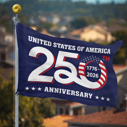 United States 250th Anniversary Flag 1776-2026 American Patriotic Decor