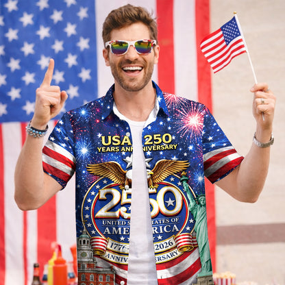 The Patriotic Celebration - USA 250th Anniversary Hawaiian Shirt