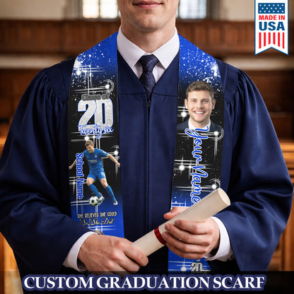 Custom Name & Photo She Believed She Could Graduation Stoles
