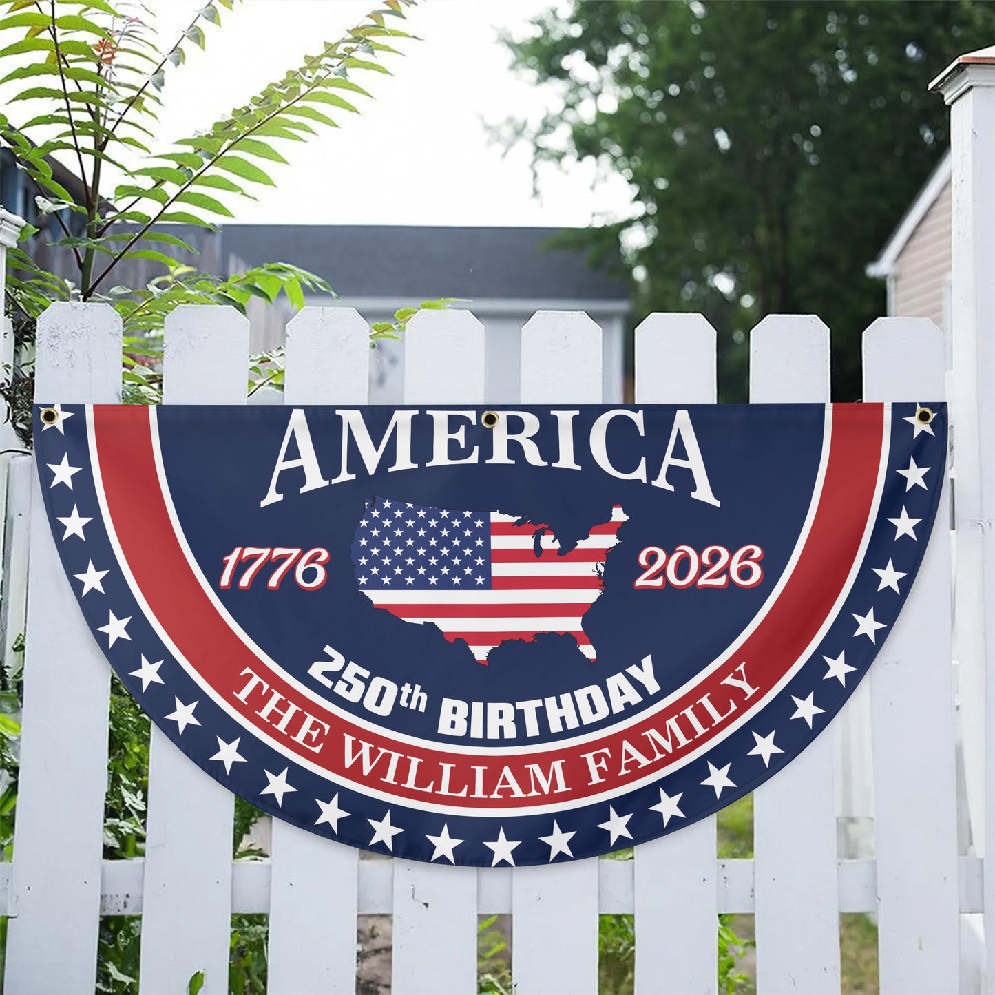 Personalized America 250th Anniversary Flag – Patriotic USA Flag 1776-2026 Custom Family
