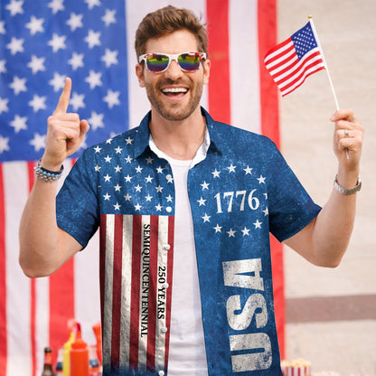 USA 250 Years of Freedom Hawaiian Shirt For Independence Day 2026