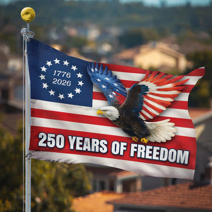 250 Years of Freedom Flag – USA 1776-2026 Eagle & Stars and Stripes Design
