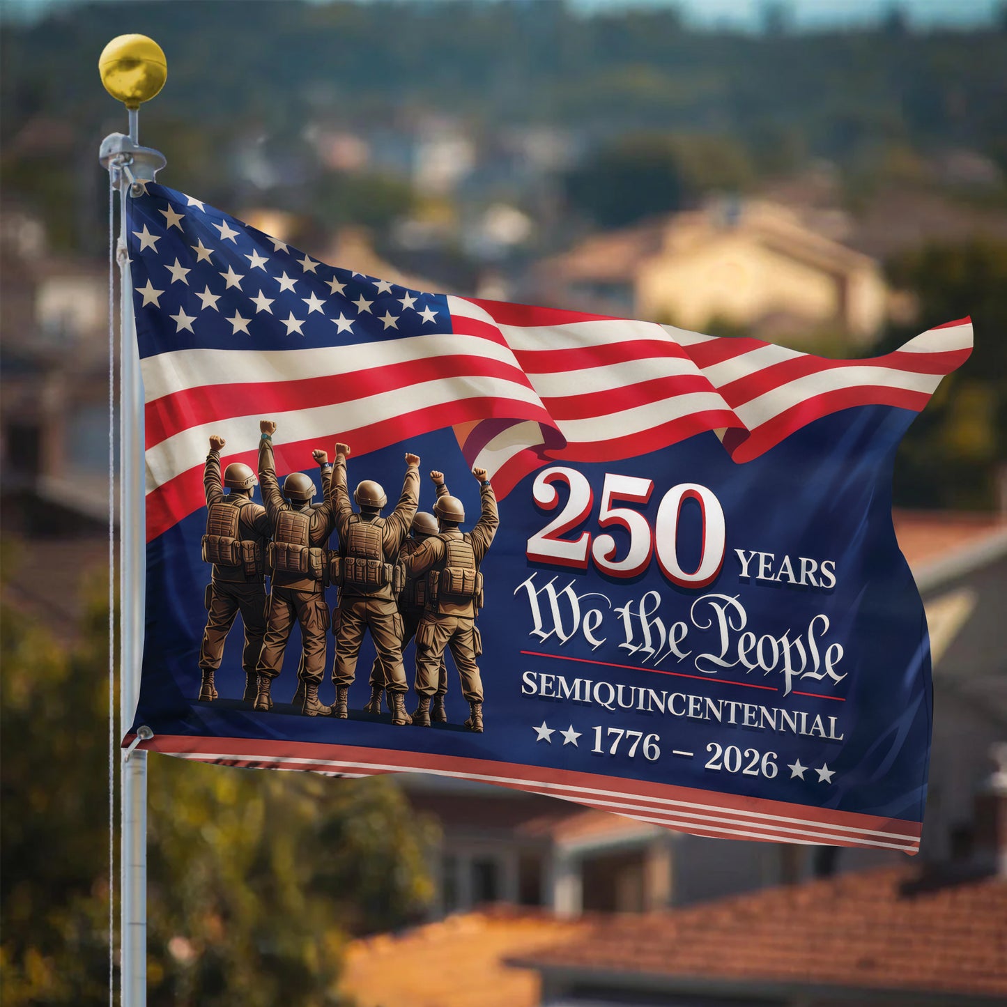 250th Anniversary American Flag, We The People Semiquincentennial Patriotic 1776 2026