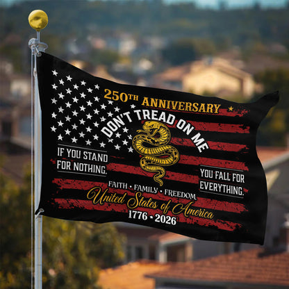 250th Anniversary American Flag Don’t Tread on Me Patriotic Flag 1776-2026