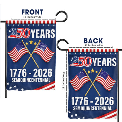 American Flag 250th Anniversary Garden Flag 1776-2026 Patriotic USA Yard Flag, Semiquincentennial Decor