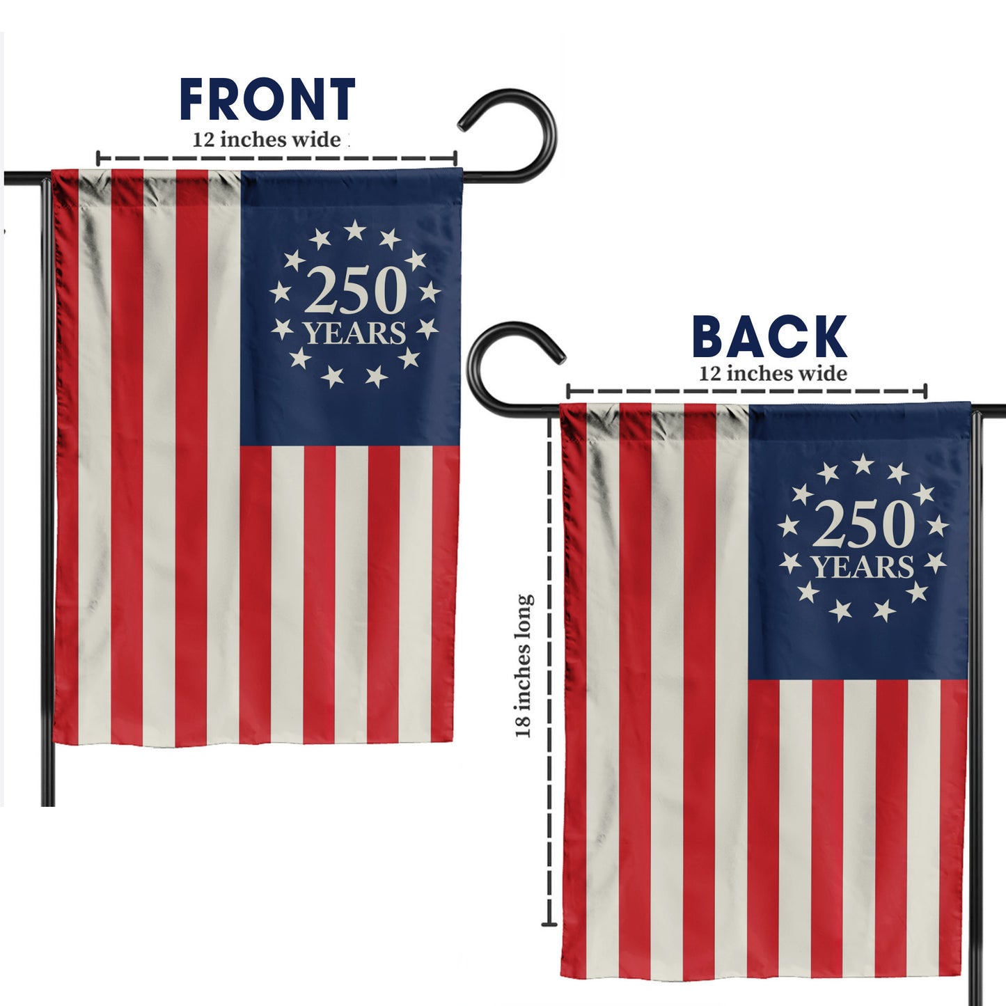 America 250th Anniversary Flag – Patriotic 250 Years USA Garden Flag for Outdoor Decoration