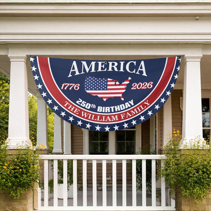 Personalized America 250th Anniversary Flag – Patriotic USA Flag 1776-2026 Custom Family