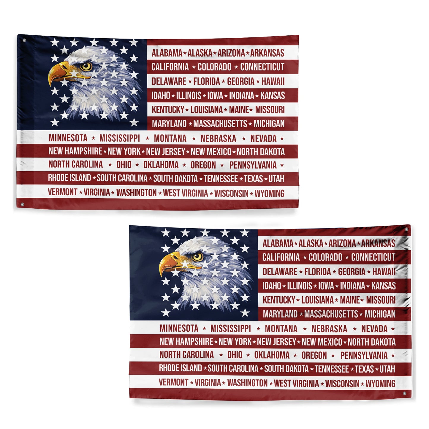 American Flag 250th Anniversary, Bald Eagle 50 States Patriotic USA