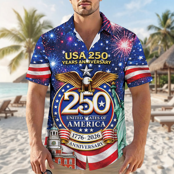 The Patriotic Celebration - USA 250th Anniversary Hawaiian Shirt