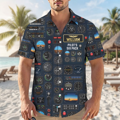 Six Packs of Pilots Hawaiian Shirt - Personalized Gifts For Pilots