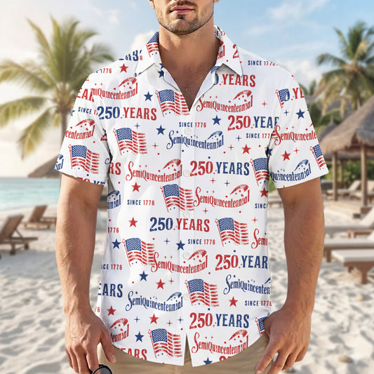 America 250th Anniversary Hawaiian Shirt – Semiquincentennial 250 Years Patriotic Since 1776