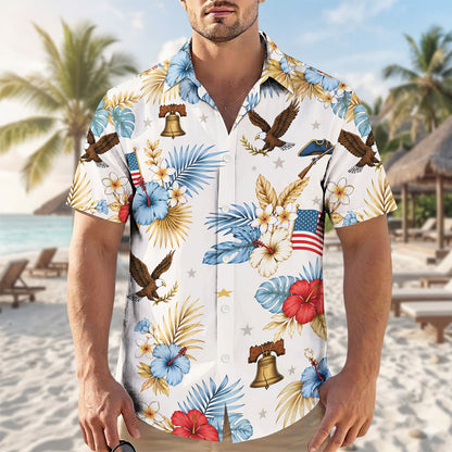 Personalized Patriot Descendant Veteran Hawaiian Shirt - Family Gift