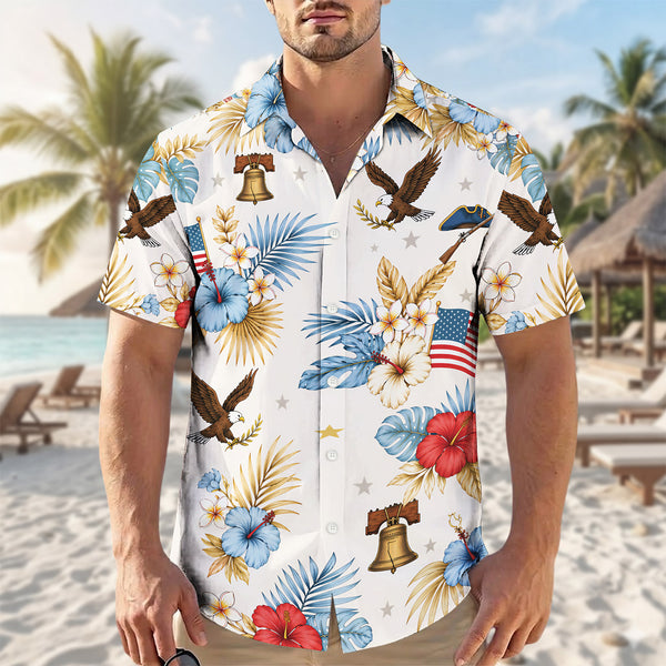 Personalized Patriot Descendant Veteran Hawaiian Shirt - Family Gift