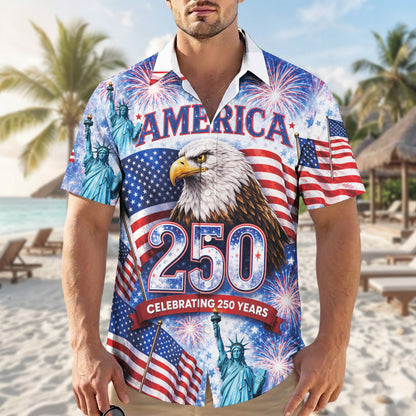 250 Years Of America Patriotic Independence Day - USA Hawaiian Shirt
