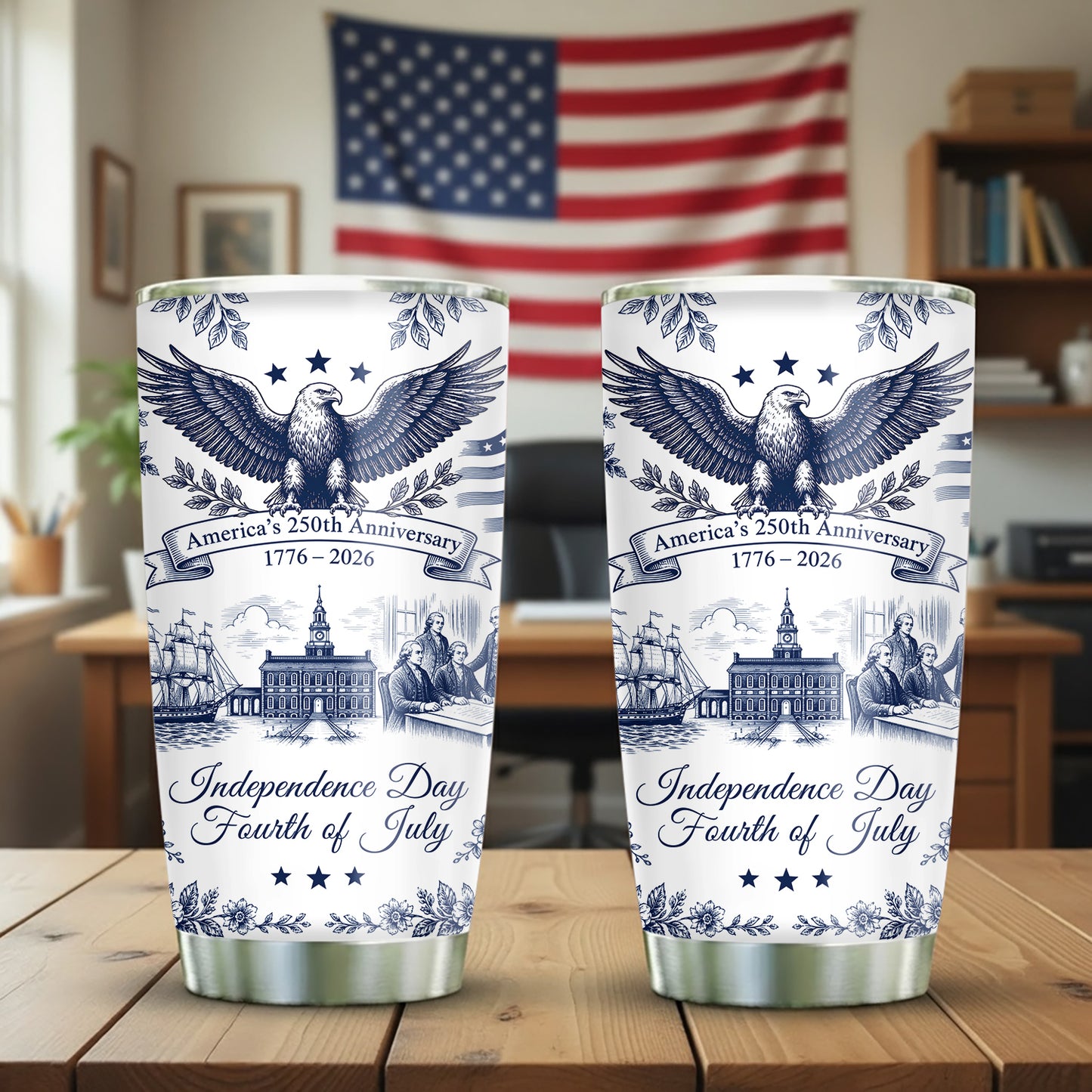 Patriotic Semiquincentennial 1776-2026 Tumbler - 250 Years Anniversary 20oz Tumbler