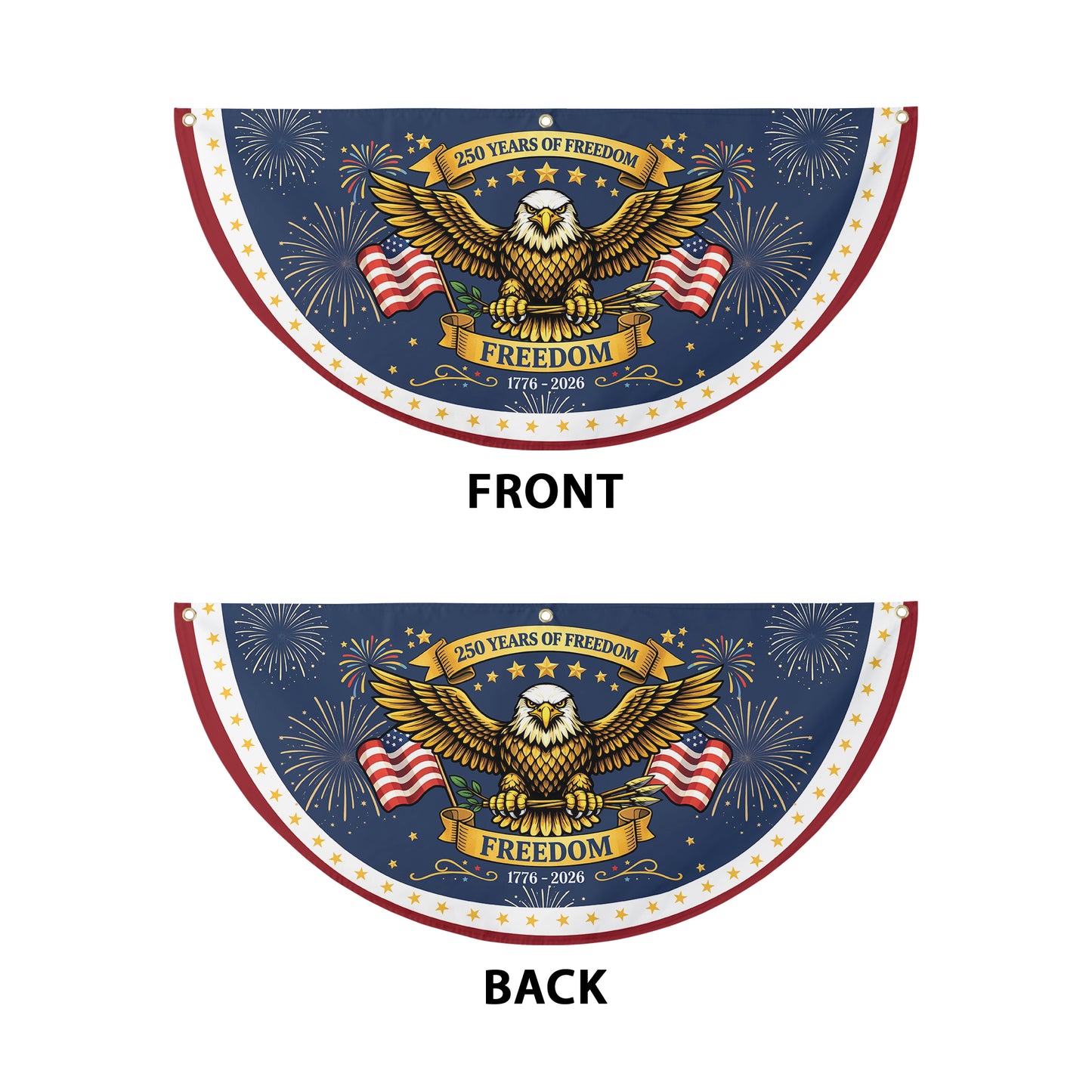 250th Anniversary Freedom Flag - American Eagle and Fireworks 1776-2026