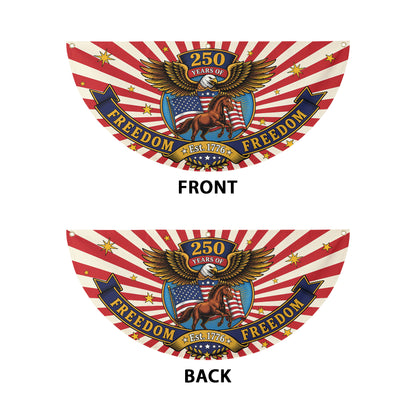 250 Years of Freedom Eagle Horse - USA 250th Anniversary Fan Flag