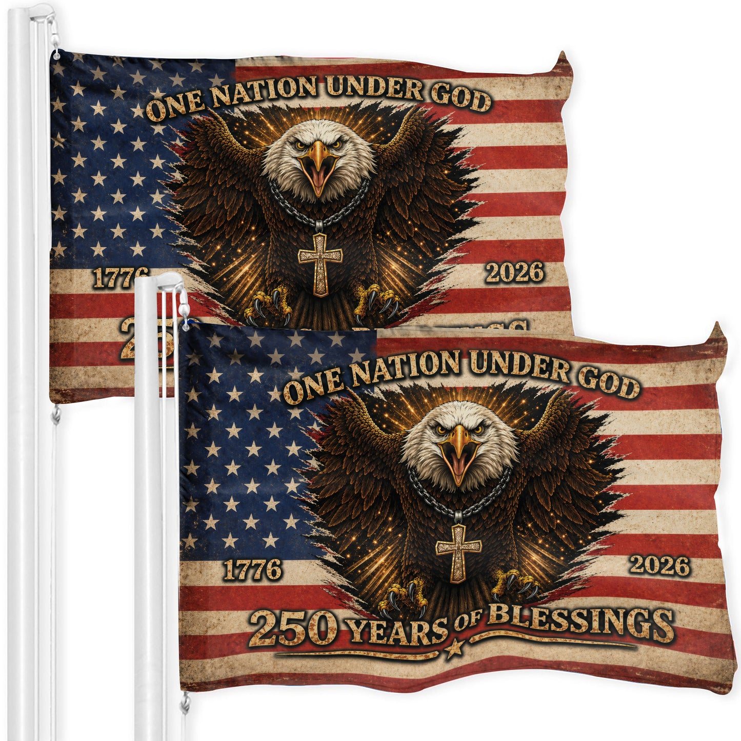 One Nation Under God, America 250 Years Of Blessings Flag