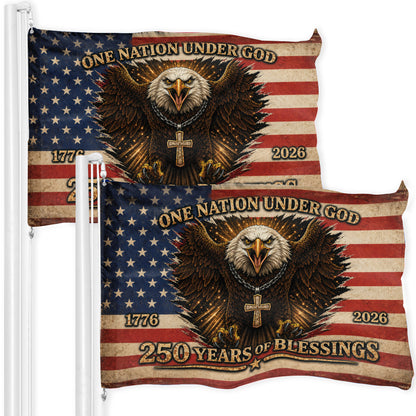 One Nation Under God, America 250 Years Of Blessings Flag