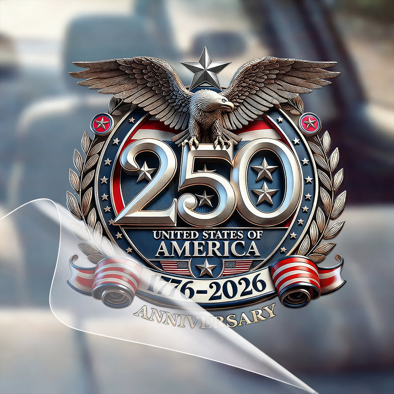 250th Anniversary United States Of America Eagle Patriotic Car High Quality UV DTF 3D Decal