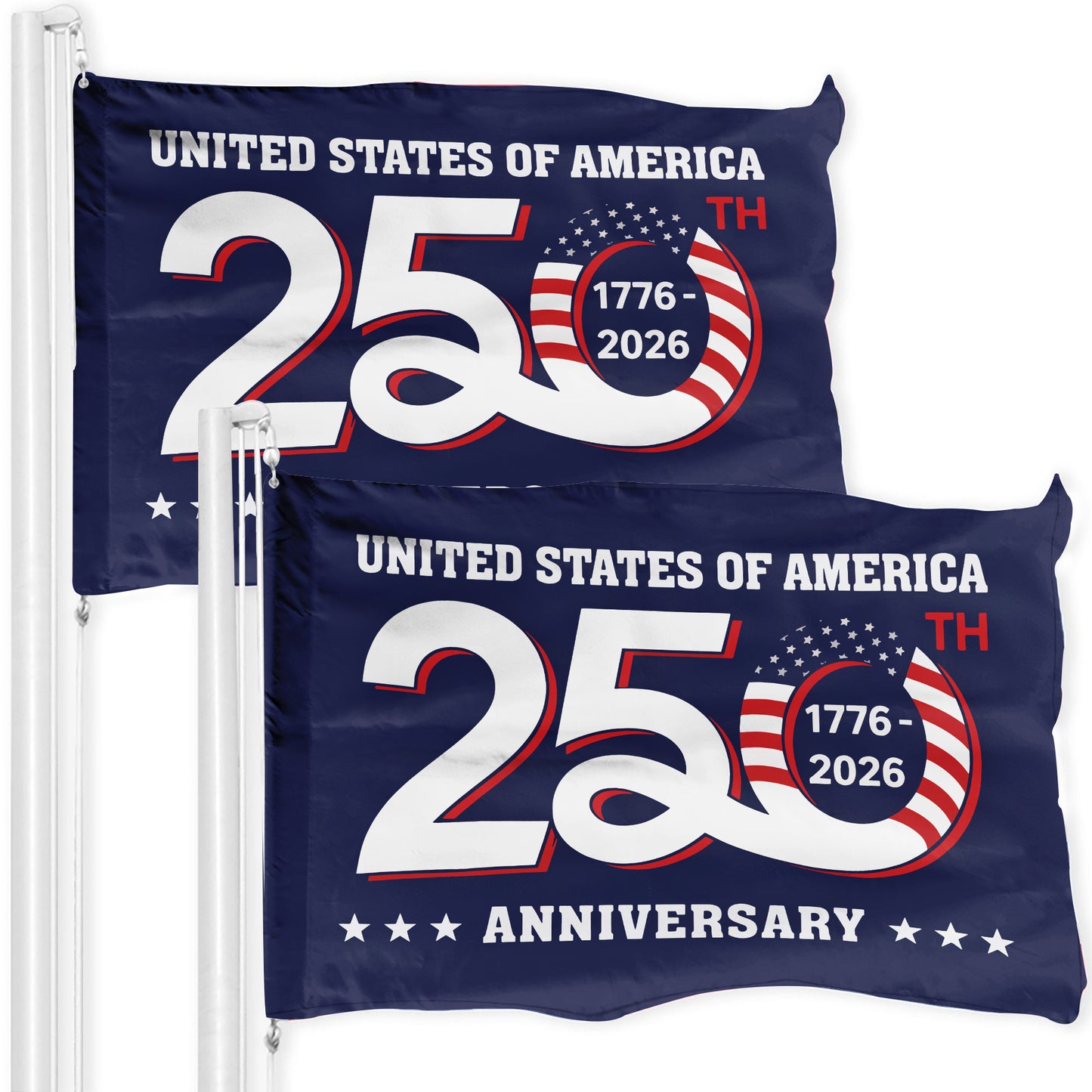United States 250th Anniversary Flag 1776-2026 American Patriotic Decor